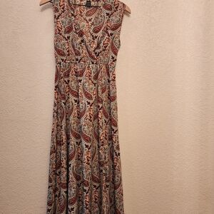 Paisley Print Sleeveless Dress